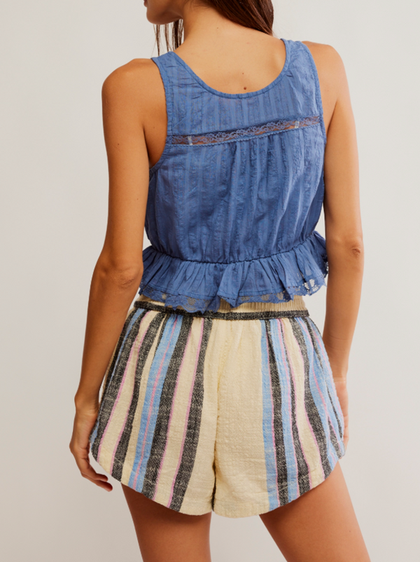 Free People Alana Blue Lace Tank