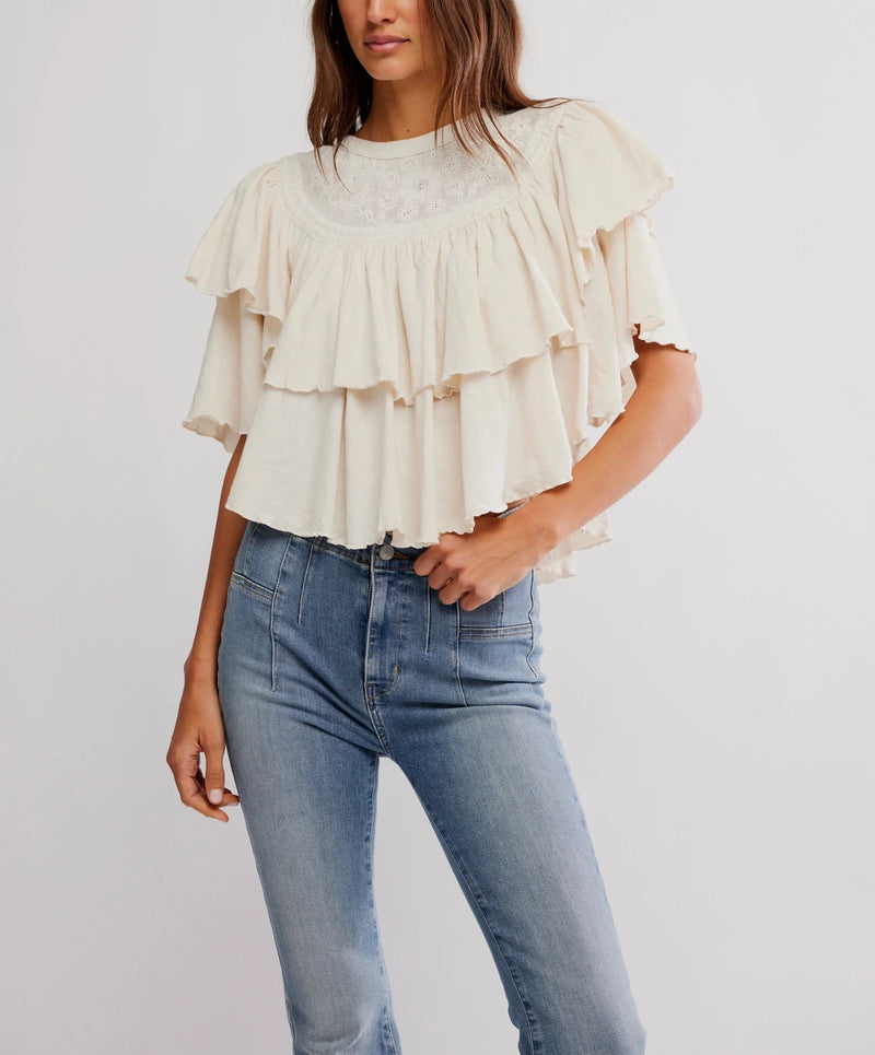 Free People Rose Party Tee