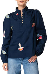 Ciebon Joy's Embroidered Button Up