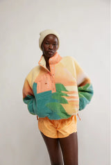 Free People Rocky Ridge Pullover Faded Horizon Combo