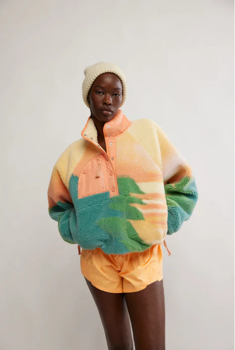 Free People Rocky Ridge Pullover Faded Horizon Combo