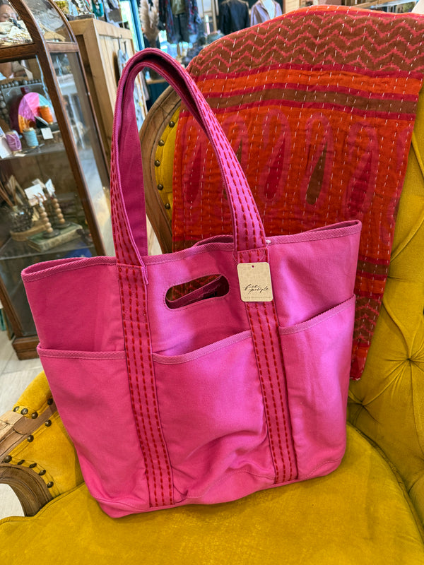 Free People Caravan Canvas Tote Cotton Candy