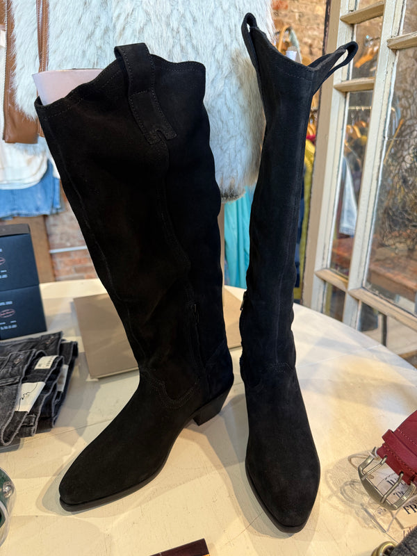Ame Thyst Tall Black Suede Boot