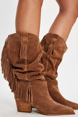 Free People Faith Fringe Western Boot