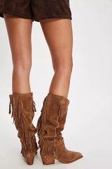 Free People Faith Fringe Western Boot