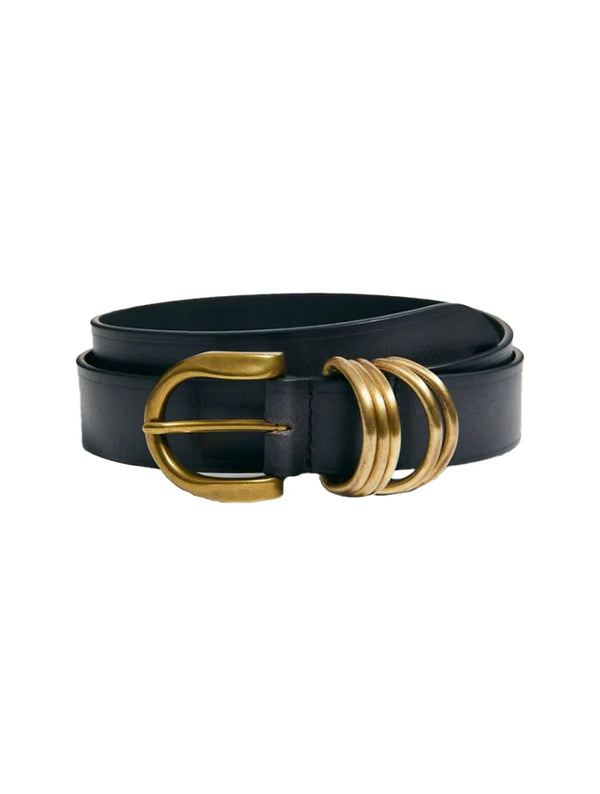 Free People Rori Leather Belt Black