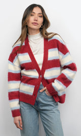 Greylin Fallon Cozy Oversized Stripe Cardigan