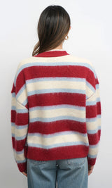 Greylin Fallon Cozy Oversized Stripe Cardigan