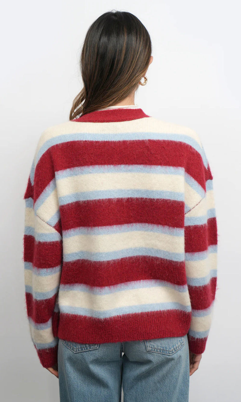 Greylin Fallon Cozy Oversized Stripe Cardigan