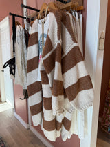 Saltwater Luxe Chestnut Stripe Cardigan