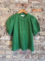 Greylin Sadie Puff Sleeve Eyelet Embroidered Blouse