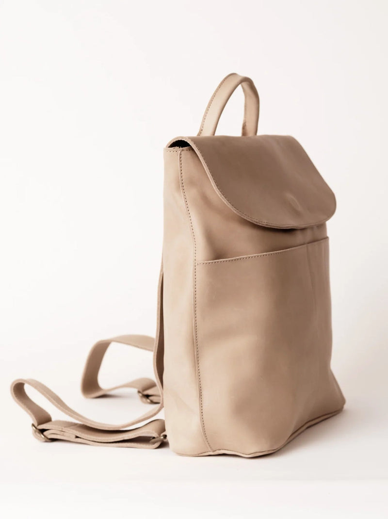 able leather backpack ABLE Ella Backpack Pebble – Iddy and Oscar's