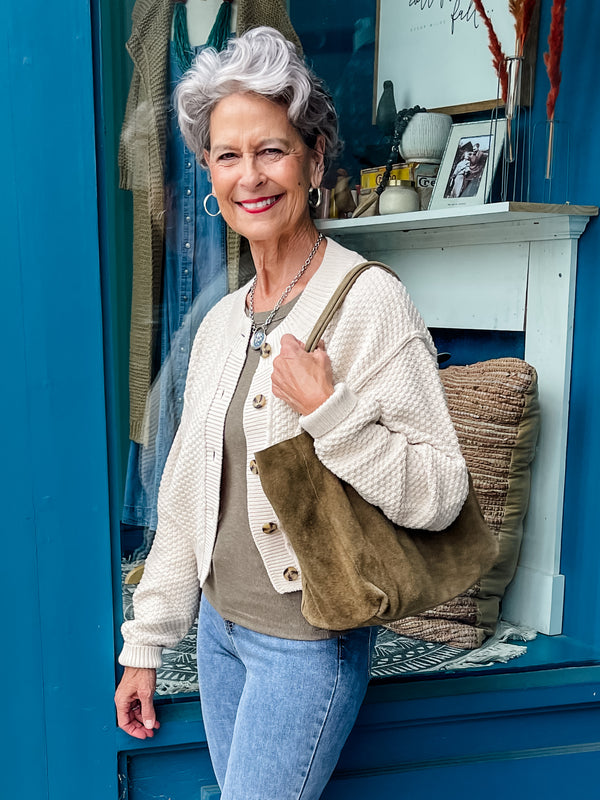 LILA CARDI IN BIRCH