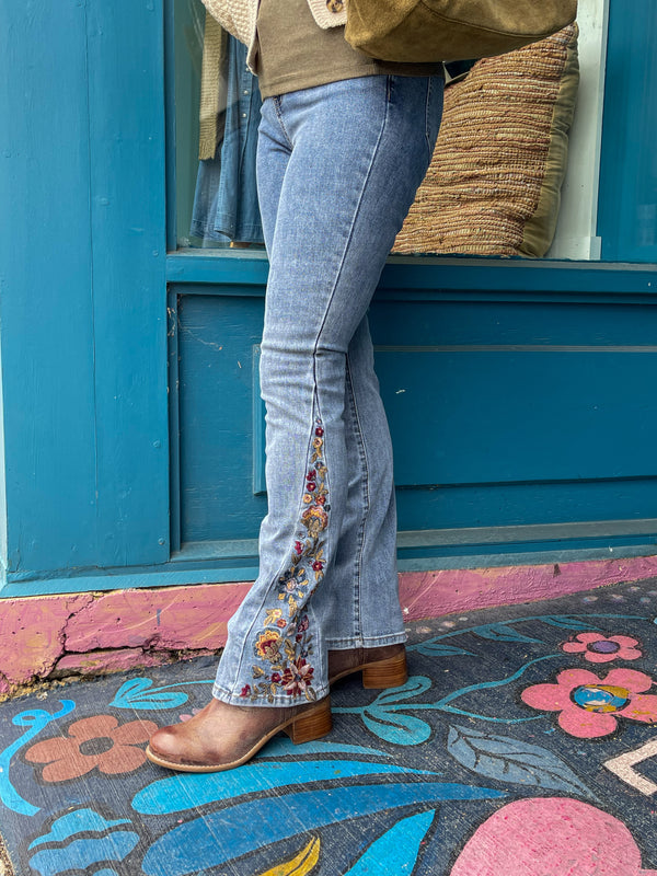 Embroidered Blue Jean