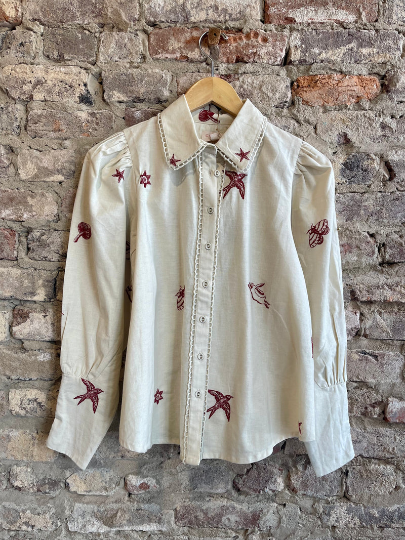 Friends & Things Embroidered Shirt