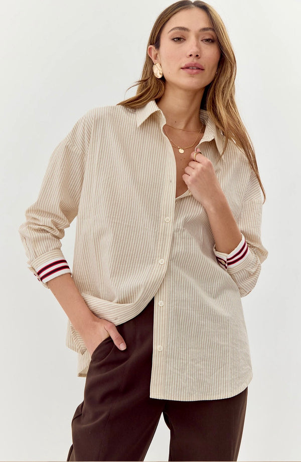 Greta Striped Button Down