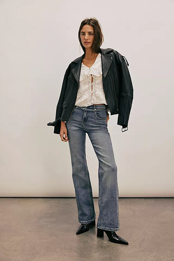 Free People Sabine Slim A Line Jean