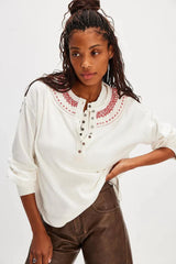 Free People Holly Henley Ivory