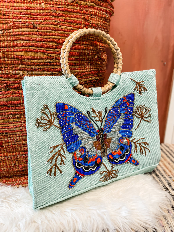 Blue Butterfly Tote