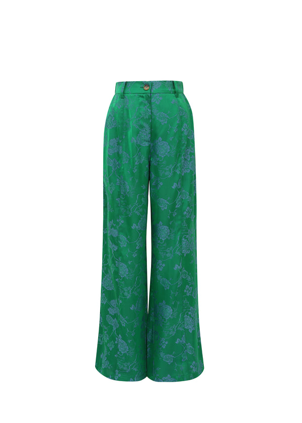 Zita Green & Blue Print Pant