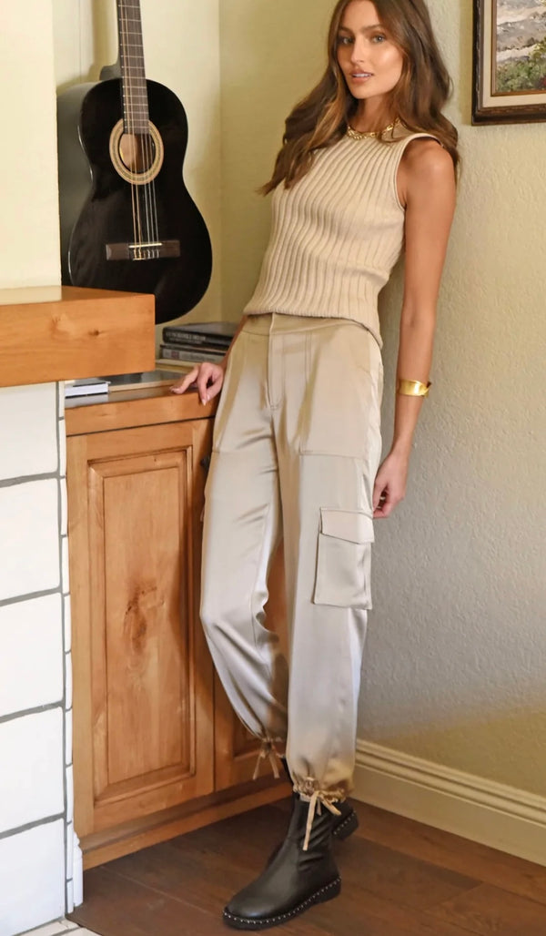 Sammy Satin Cargo Pant
