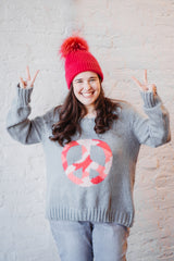 Camo Peace Sign Sweater
