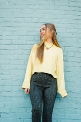 Chartreuse Cozy Mockneck