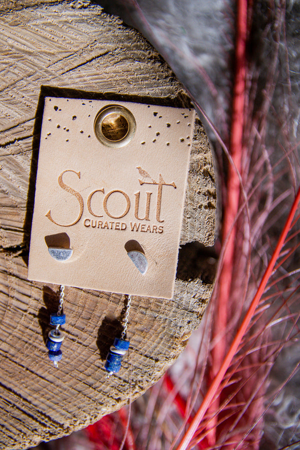 Scout Meteor Lapis Silver Earrings