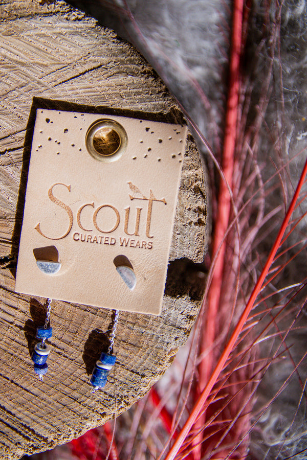 Scout Meteor Lapis Silver Earrings