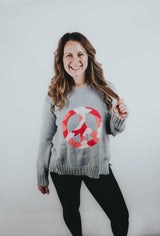 Camo Peace Sign Sweater