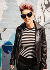 Traycie Peace Leather Jacket