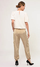 Viola Puff Sleeve Textured Knit Top