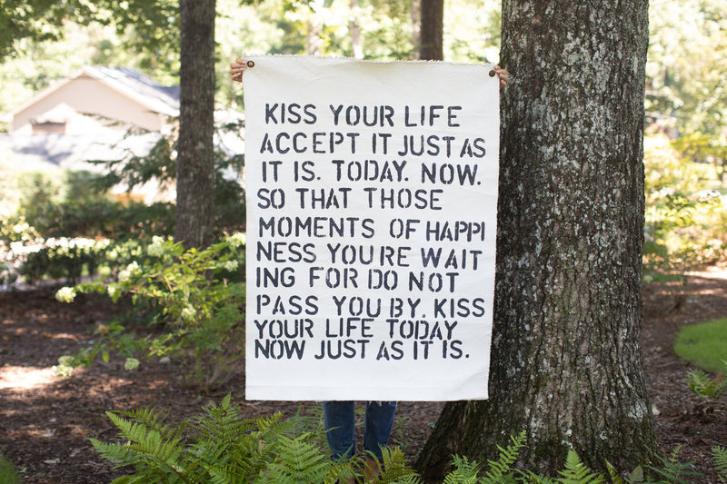 Kiss Your Life Wall Tarp 36x48